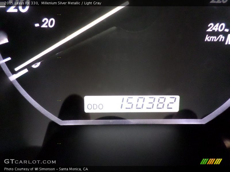 Millenium Silver Metallic / Light Gray 2005 Lexus RX 330