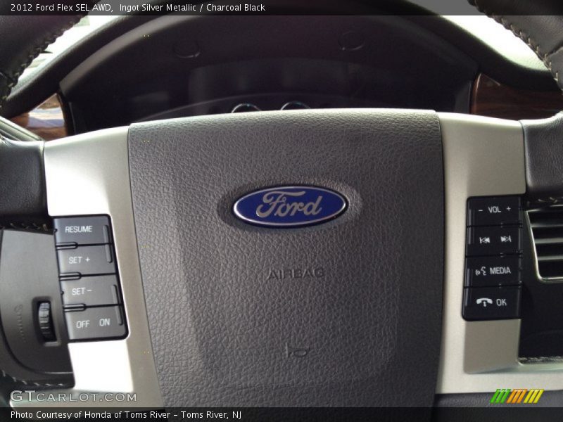 Ingot Silver Metallic / Charcoal Black 2012 Ford Flex SEL AWD