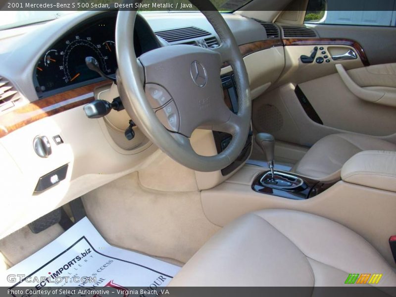 Desert Silver Metallic / Java 2001 Mercedes-Benz S 500 Sedan
