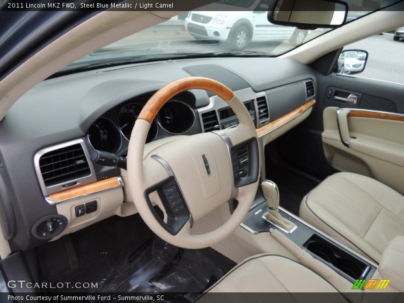 Steel Blue Metallic / Light Camel 2011 Lincoln MKZ FWD