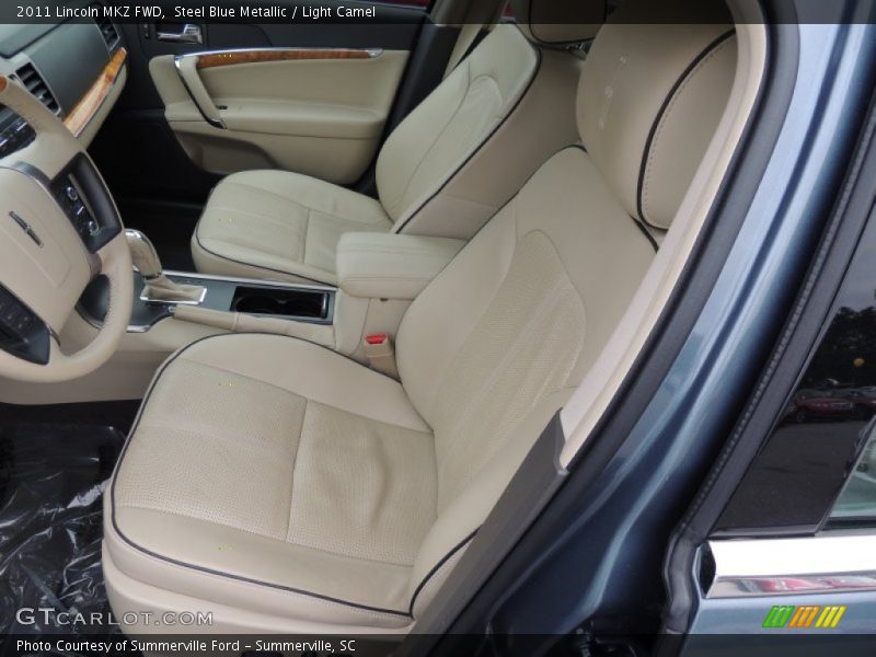 Steel Blue Metallic / Light Camel 2011 Lincoln MKZ FWD