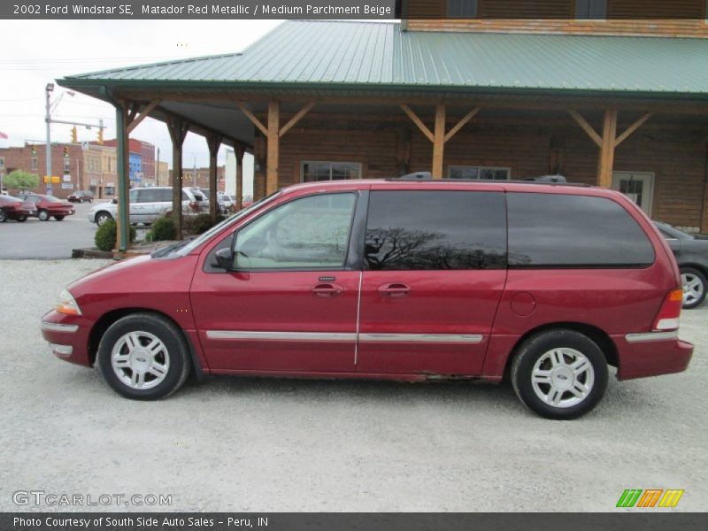 Matador Red Metallic / Medium Parchment Beige 2002 Ford Windstar SE
