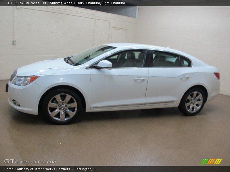 Summit White / Dark Titanium/Light Titanium 2010 Buick LaCrosse CXL