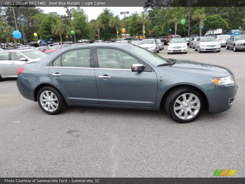 Steel Blue Metallic / Light Camel 2011 Lincoln MKZ FWD