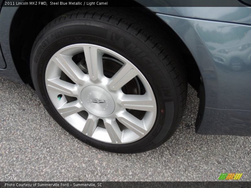 Steel Blue Metallic / Light Camel 2011 Lincoln MKZ FWD