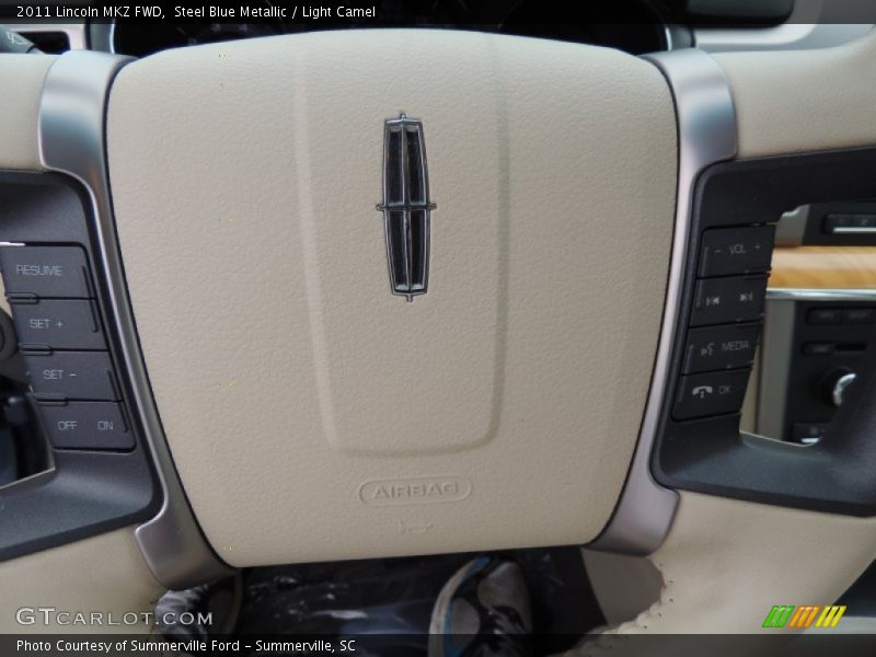 Steel Blue Metallic / Light Camel 2011 Lincoln MKZ FWD