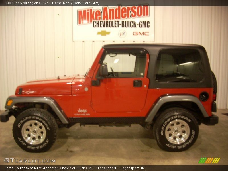 Flame Red / Dark Slate Gray 2004 Jeep Wrangler X 4x4