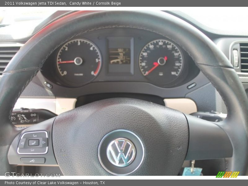 Candy White / Cornsilk Beige 2011 Volkswagen Jetta TDI Sedan