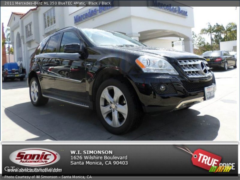 Black / Black 2011 Mercedes-Benz ML 350 BlueTEC 4Matic