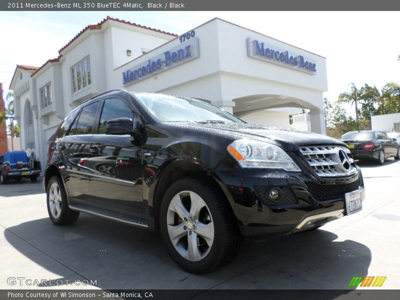 Black / Black 2011 Mercedes-Benz ML 350 BlueTEC 4Matic