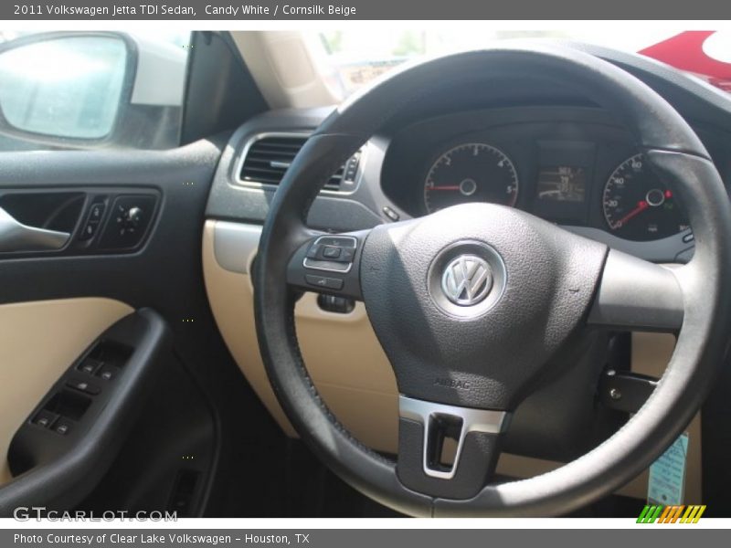 Candy White / Cornsilk Beige 2011 Volkswagen Jetta TDI Sedan