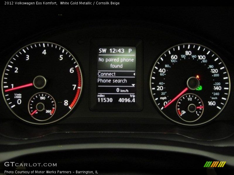 White Gold Metallic / Cornsilk Beige 2012 Volkswagen Eos Komfort