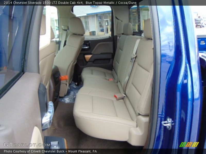 Blue Topaz Metallic / Cocoa/Dune 2014 Chevrolet Silverado 1500 LTZ Double Cab 4x4