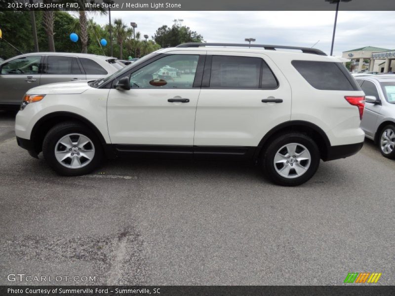 White Suede / Medium Light Stone 2012 Ford Explorer FWD