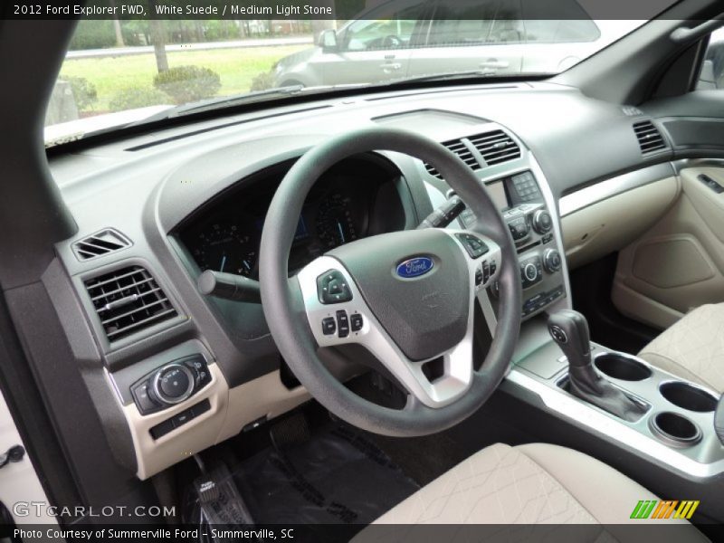 White Suede / Medium Light Stone 2012 Ford Explorer FWD