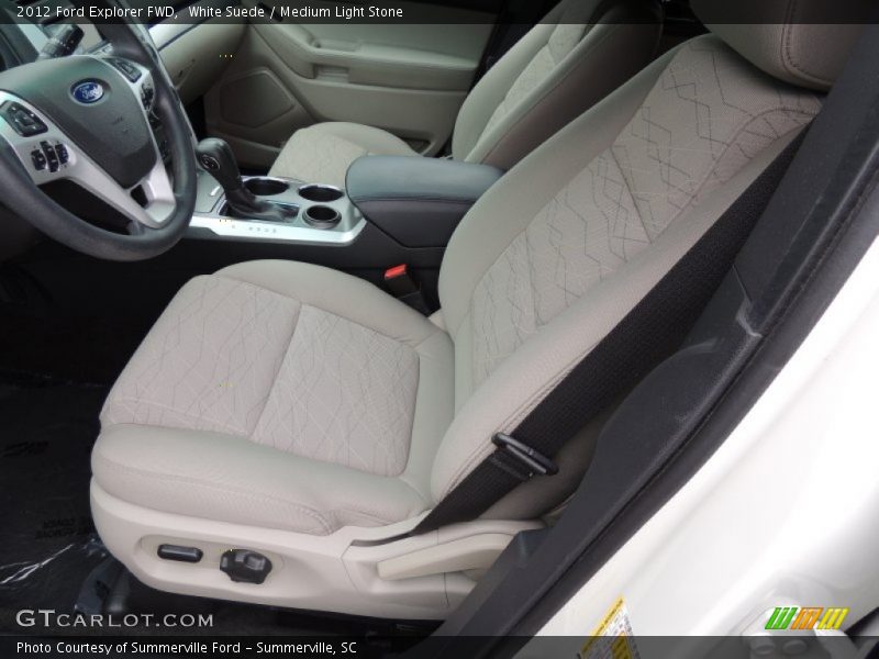 White Suede / Medium Light Stone 2012 Ford Explorer FWD