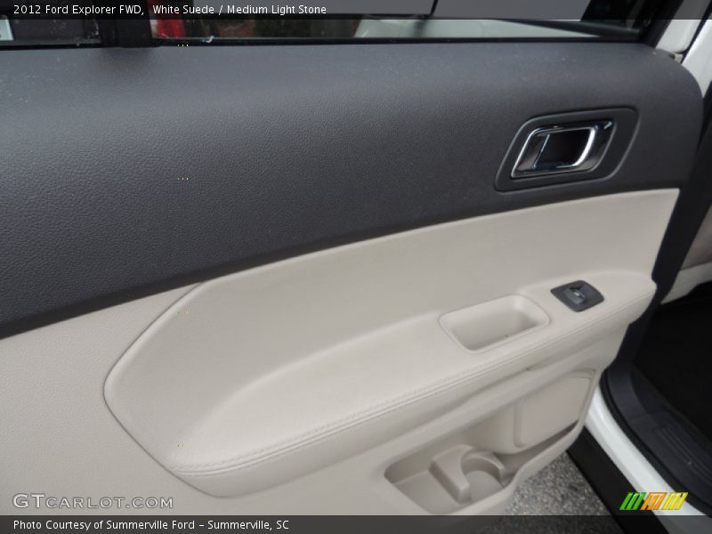 White Suede / Medium Light Stone 2012 Ford Explorer FWD