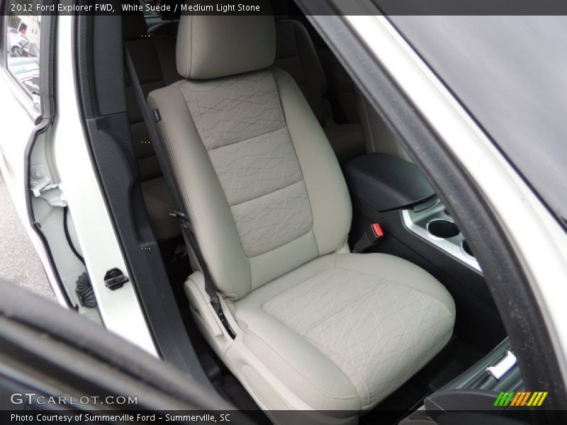 White Suede / Medium Light Stone 2012 Ford Explorer FWD