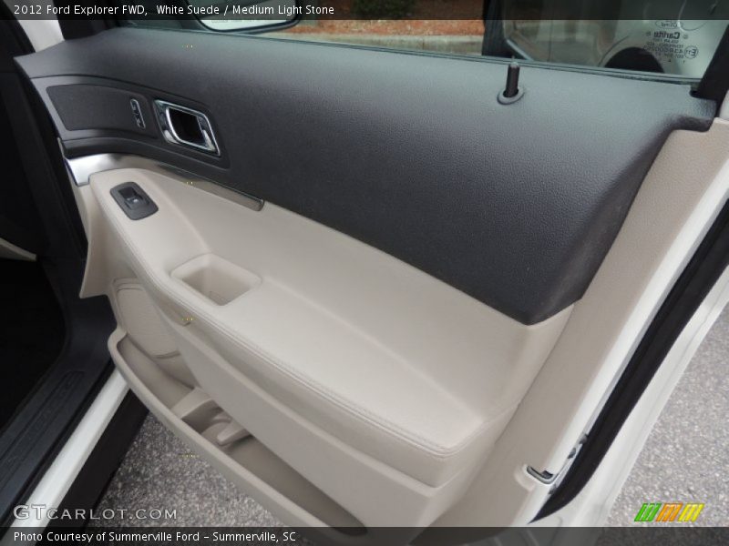White Suede / Medium Light Stone 2012 Ford Explorer FWD