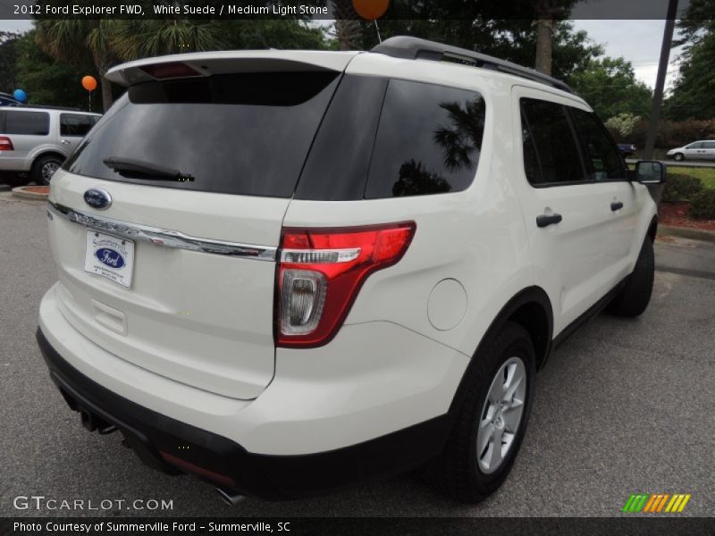 White Suede / Medium Light Stone 2012 Ford Explorer FWD