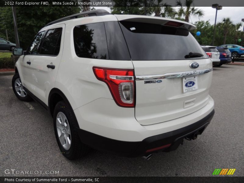 White Suede / Medium Light Stone 2012 Ford Explorer FWD