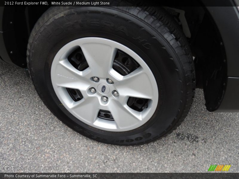 White Suede / Medium Light Stone 2012 Ford Explorer FWD