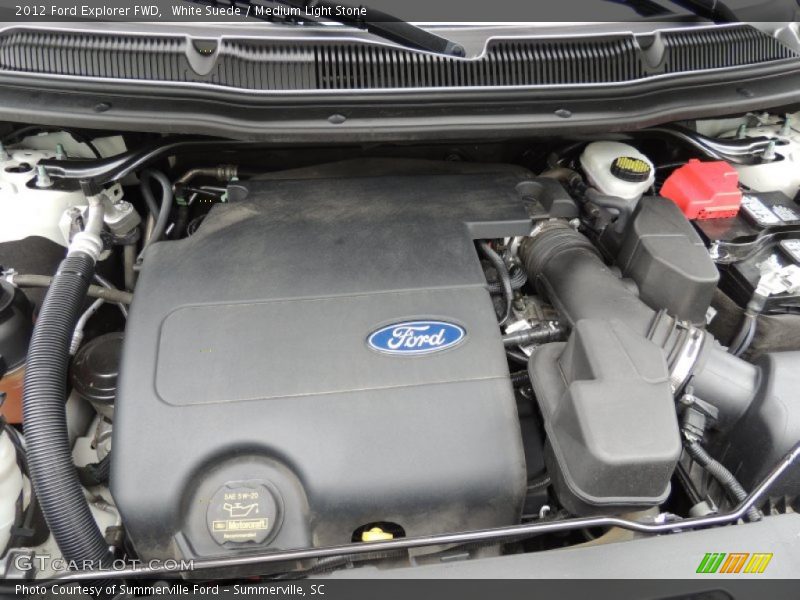 White Suede / Medium Light Stone 2012 Ford Explorer FWD
