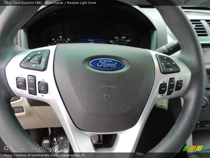 White Suede / Medium Light Stone 2012 Ford Explorer FWD