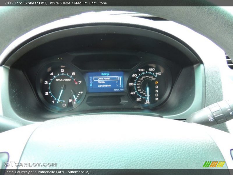 White Suede / Medium Light Stone 2012 Ford Explorer FWD