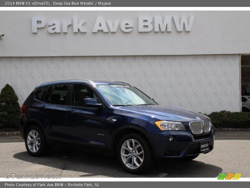 Deep Sea Blue Metallic / Mojave 2014 BMW X3 xDrive35i