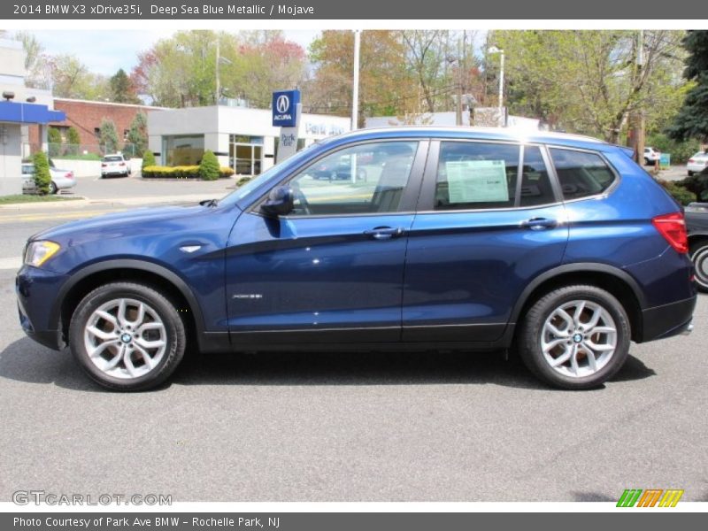 Deep Sea Blue Metallic / Mojave 2014 BMW X3 xDrive35i