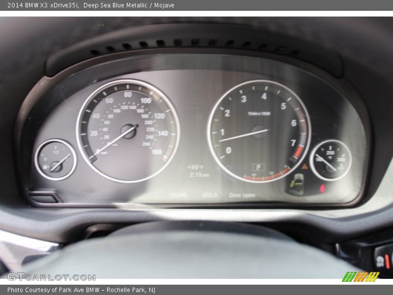 Deep Sea Blue Metallic / Mojave 2014 BMW X3 xDrive35i