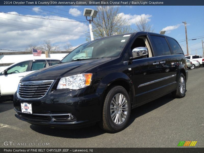 Brilliant Black Crystal Pearl / Black/Light Graystone 2014 Chrysler Town & Country 30th Anniversary Edition