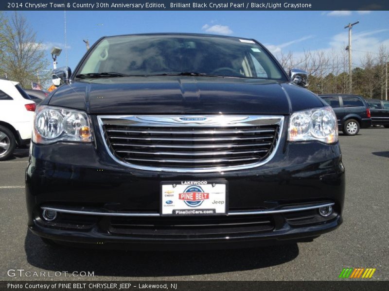 Brilliant Black Crystal Pearl / Black/Light Graystone 2014 Chrysler Town & Country 30th Anniversary Edition