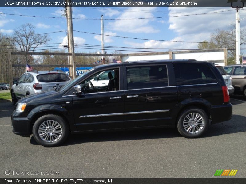 Brilliant Black Crystal Pearl / Black/Light Graystone 2014 Chrysler Town & Country 30th Anniversary Edition