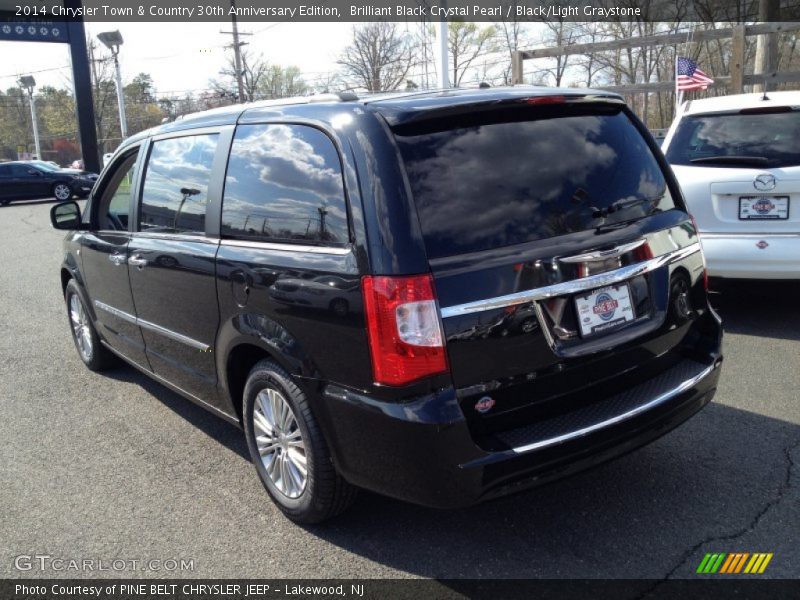 Brilliant Black Crystal Pearl / Black/Light Graystone 2014 Chrysler Town & Country 30th Anniversary Edition