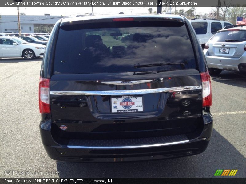 Brilliant Black Crystal Pearl / Black/Light Graystone 2014 Chrysler Town & Country 30th Anniversary Edition