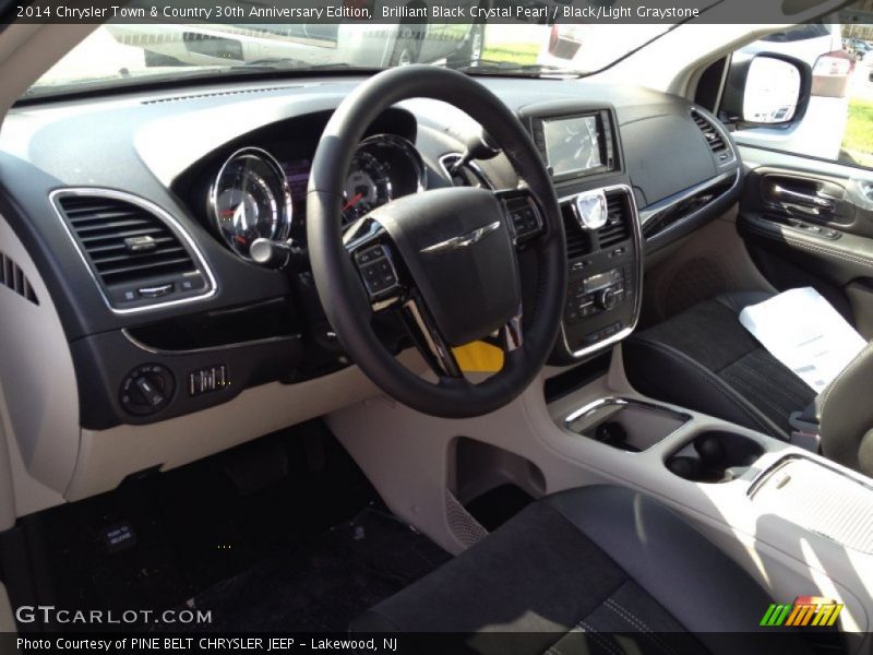 Brilliant Black Crystal Pearl / Black/Light Graystone 2014 Chrysler Town & Country 30th Anniversary Edition