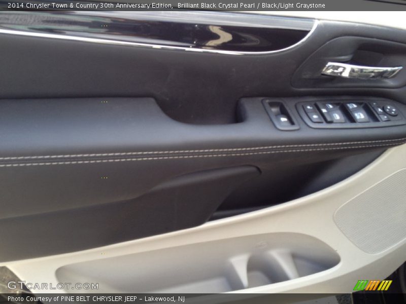 Brilliant Black Crystal Pearl / Black/Light Graystone 2014 Chrysler Town & Country 30th Anniversary Edition