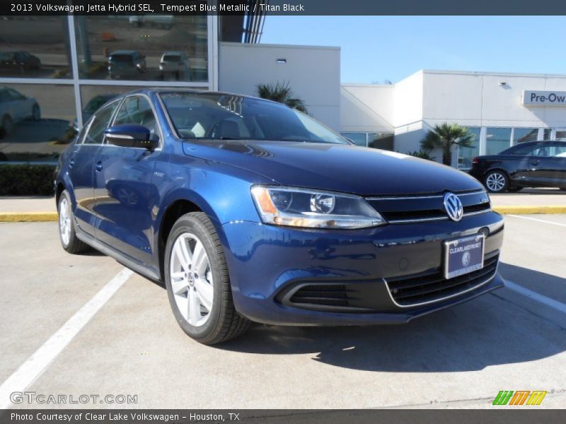 Tempest Blue Metallic / Titan Black 2013 Volkswagen Jetta Hybrid SEL