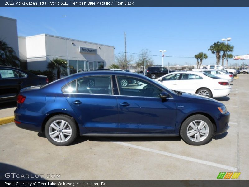 Tempest Blue Metallic / Titan Black 2013 Volkswagen Jetta Hybrid SEL