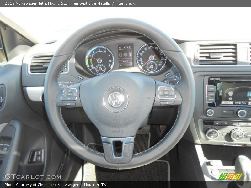 Tempest Blue Metallic / Titan Black 2013 Volkswagen Jetta Hybrid SEL