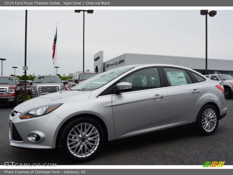 Ingot Silver / Charcoal Black 2014 Ford Focus Titanium Sedan