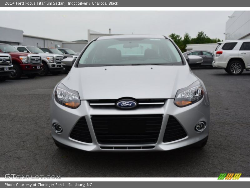 Ingot Silver / Charcoal Black 2014 Ford Focus Titanium Sedan
