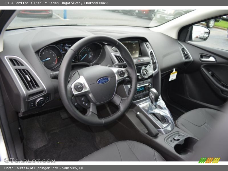 Ingot Silver / Charcoal Black 2014 Ford Focus Titanium Sedan