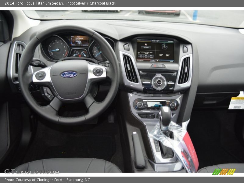 Ingot Silver / Charcoal Black 2014 Ford Focus Titanium Sedan