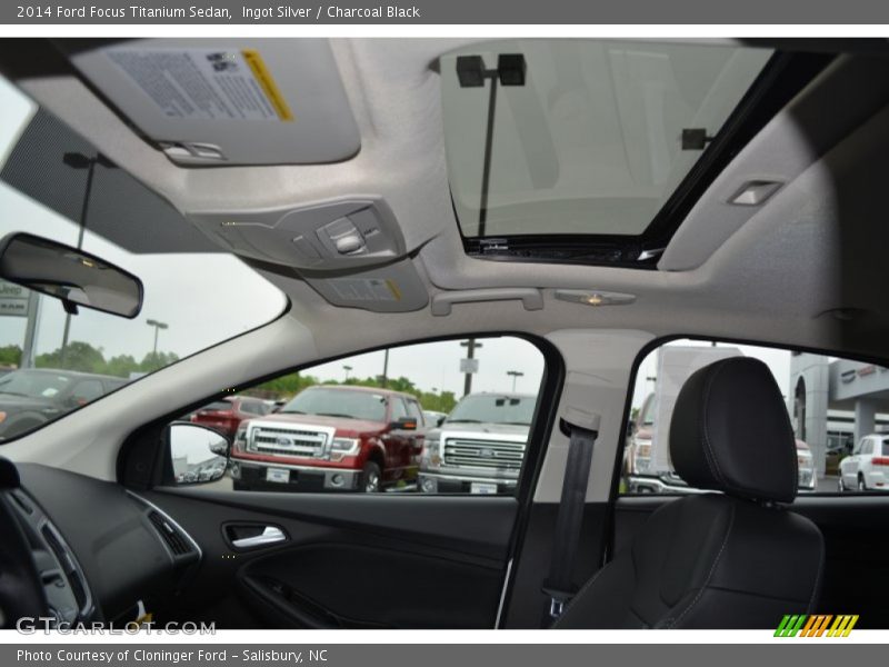 Ingot Silver / Charcoal Black 2014 Ford Focus Titanium Sedan