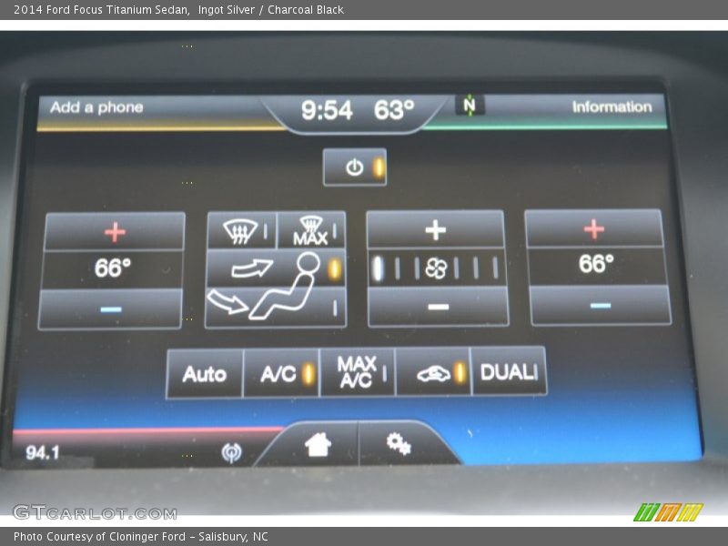 Ingot Silver / Charcoal Black 2014 Ford Focus Titanium Sedan