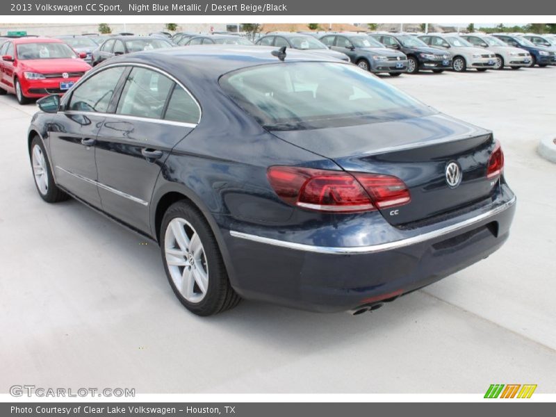 Night Blue Metallic / Desert Beige/Black 2013 Volkswagen CC Sport