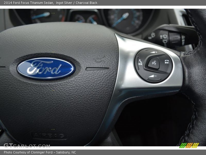 Ingot Silver / Charcoal Black 2014 Ford Focus Titanium Sedan